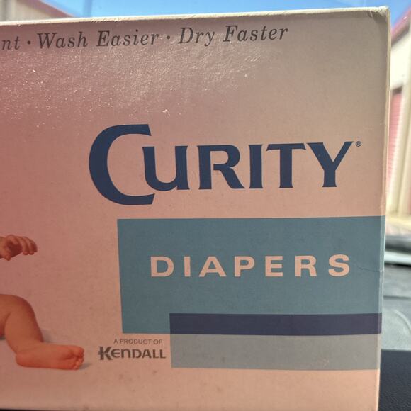 Vintage 1970s Curity Diapers New Sealed 21x40 Gauze diapers - Picture 2 of 7